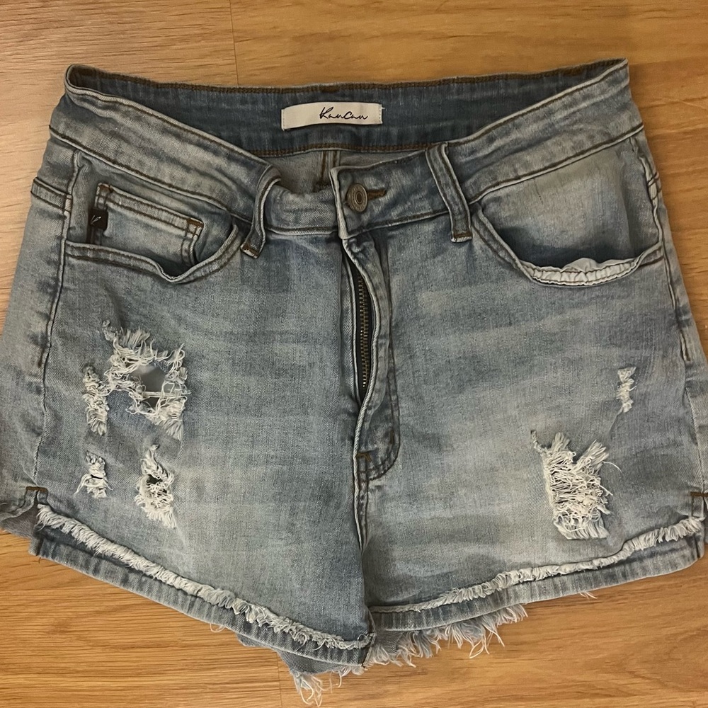 KanCan Women’s Distressed Denim Shorts - Blue 11/29